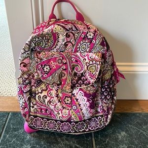 Vera Bradley Very Berry Paisley backpack.